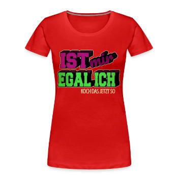 lieben geschenkidee vegetarier geburtstagsgeschenk - Frauen Premium Bio T-Shirt - Rot - Vorne - Mia (176cm)