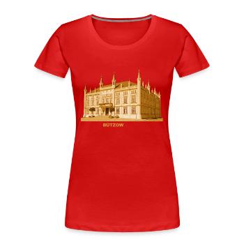Bützow Rathaus Rostock Mecklenburg-Vorpommern - Frauen Premium Bio T-Shirt - Rot - Vorne - Mia (176cm)