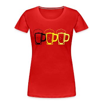 Beer glasses - Women's Premium Organic T-Shirt - red - Front - Mia (176cm)