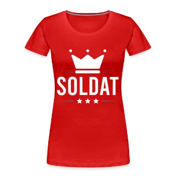 Soldat Beruf - Frauen Premium Bio T-Shirt - Rot - Vorne - Mia (176cm)
