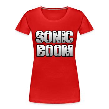 SonicBoom - T-shirt bio Premium Femme - rouge - Devant - Mia (176cm)