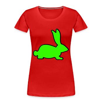 rabbit - Frauen Premium Bio T-Shirt - Rot - Vorne - Mia (176cm)