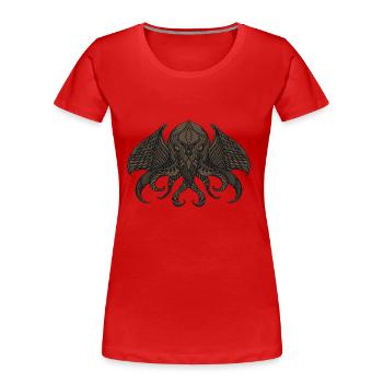 Cthulhu II Bronze - T-shirt bio Premium Femme - rouge - Devant - Mia (176cm)