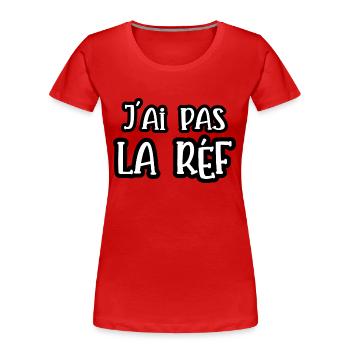 j'ai pas la réf - T-shirt bio Premium Femme - rouge - Devant - Mia (176cm)