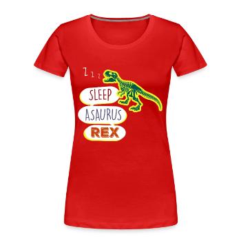 Sleepasaurus Rex magique à propos de l’au-delà - T-shirt bio Premium Femme - rouge - Devant - Mia (176cm)