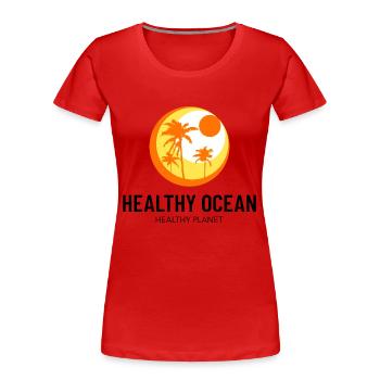 Marine Conservation - Women's Premium Organic T-Shirt - red - Front - Mia (176cm)