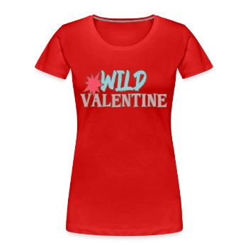 Wildes Valentine - Frauen Premium Bio T-Shirt - Rot - Vorne - Mia (176cm)