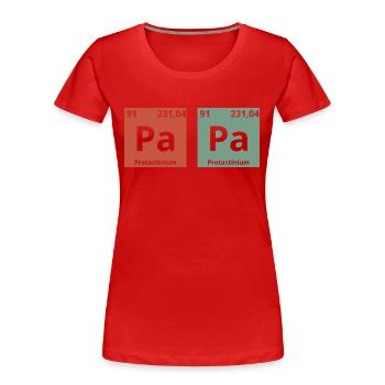 Papa Periodensystem - Frauen Premium Bio T-Shirt - Rot - Vorne - Mia (176cm)
