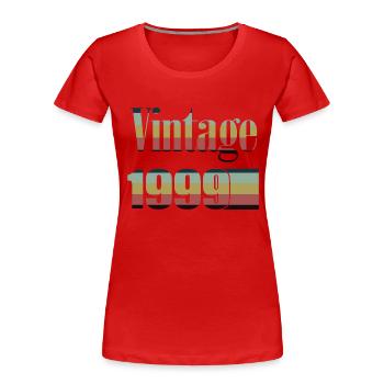 1999 anniversaire 1999 né en 1999 anniversaire - T-shirt bio Premium Femme - rouge - Devant - Mia (176cm)