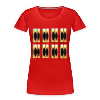 Couleur unique - T-shirt bio Premium Femme - rouge - Devant - Mia (176cm)