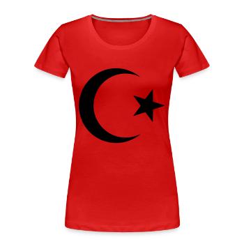Islam - T-shirt bio Premium Femme - rouge - Devant - Mia (176cm)