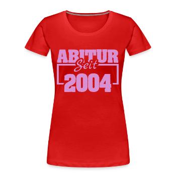 Abi 2004 - Frauen Premium Bio T-Shirt - Rot - Vorne - Mia (176cm)