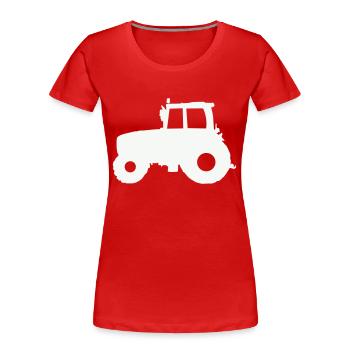 Traktor Trecker - Frauen Premium Bio T-Shirt - Rot - Vorne - Mia (176cm)