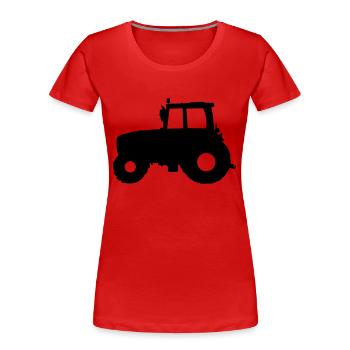 Traktor Trecker - Frauen Premium Bio T-Shirt - Rot - Vorne - Mia (176cm)