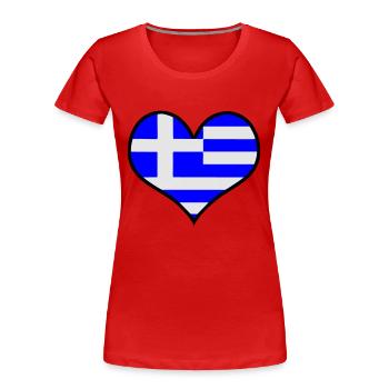 hellas grèce grèce - T-shirt bio Premium Femme - rouge - Devant - Mia (176cm)