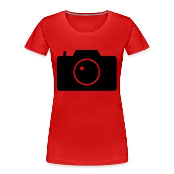 Kamera - Frauen Premium Bio T-Shirt - Rot - Vorne - Mia (176cm)