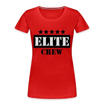 Elite crew - Frauen Premium Bio T-Shirt - Rot - Vorne - Mia (176cm)