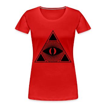 Auge - Frauen Premium Bio T-Shirt - Rot - Vorne - Mia (176cm)