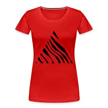 Triangle - Women's Premium Organic T-Shirt - red - Front - Mia (176cm)