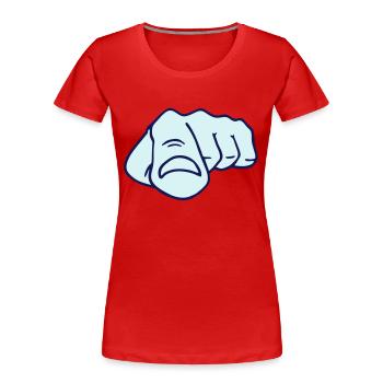 doigt i want you meme cool geek drawing - T-shirt bio Premium Femme - rouge - Devant - Mia (176cm)