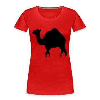 Dromedar - Camel - Frauen Premium Bio T-Shirt - Rot - Vorne - Mia (176cm)