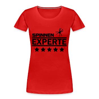 spinnen experte - Frauen Premium Bio T-Shirt - Rot - Vorne - Mia (176cm)