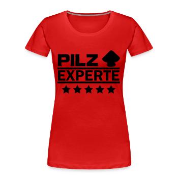pilz experte - Frauen Premium Bio T-Shirt - Rot - Vorne - Mia (176cm)