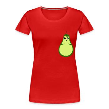 Birne - Frauen Premium Bio T-Shirt - Rot - Vorne - Mia (176cm)