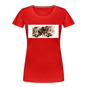 Bkh - Frauen Premium Bio T-Shirt - Rot - Vorne - Mia (176cm)