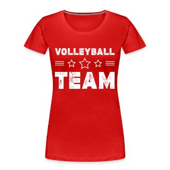 Volleyball Team - Frauen Premium Bio T-Shirt - Rot - Vorne - Mia (176cm)