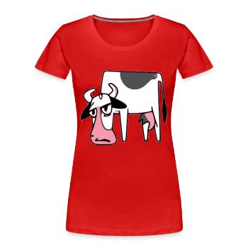 Elise die verbitterte Kuh - Frauen Premium Bio T-Shirt - Rot - Vorne - Mia (176cm)