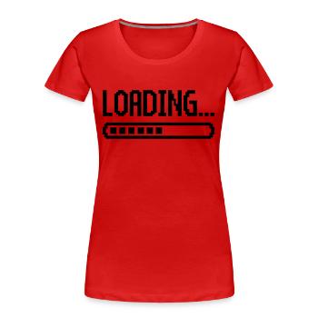 Loading - Women's Premium Organic T-Shirt - red - Front - Mia (176cm)