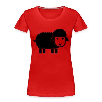 The Sweet Sheep - Women's Premium Organic T-Shirt - red - Front - Mia (176cm)