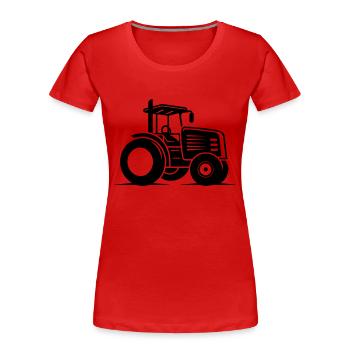 Traktor - Frauen Premium Bio T-Shirt - Rot - Vorne - Mia (176cm)