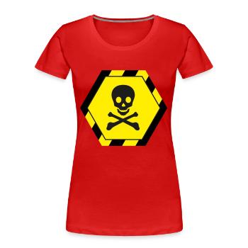 Skull - Women's Premium Organic T-Shirt - red - Front - Mia (176cm)