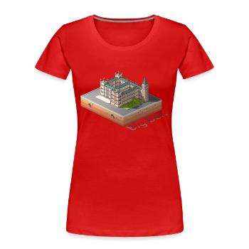 Big Ben - T-shirt bio Premium Femme - rouge - Devant - Mia (176cm)