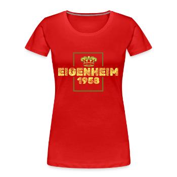 1958 1958 - T-shirt bio Premium Femme - rouge - Devant - Mia (176cm)