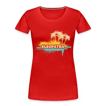 Urlaub Kleopatra - Frauen Premium Bio T-Shirt - Rot - Vorne - Mia (176cm)