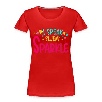 Diamond Painting Artist Speak Sparkle Diamond - Frauen Premium Bio T-Shirt - Rot - Vorne - Mia (176cm)
