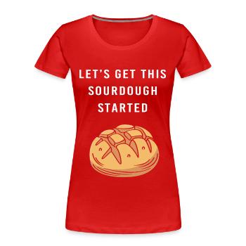 Bäcker Bäckerin Backen - Frauen Premium Bio T-Shirt - Rot - Vorne - Mia (176cm)
