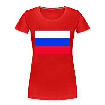 Russia - Women's Premium Organic T-Shirt - red - Front - Mia (176cm)