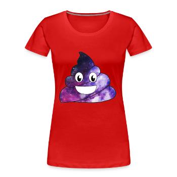Kacke Shit - Frauen Premium Bio T-Shirt - Rot - Vorne - Mia (176cm)