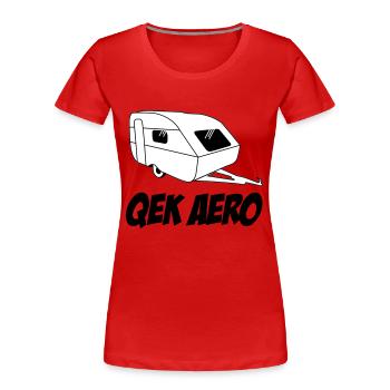 QEK Aero - T-shirt bio Premium Femme - rouge - Devant - Mia (176cm)