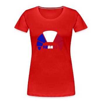 croissant france - Frauen Premium Bio T-Shirt - Rot - Vorne - Mia (176cm)