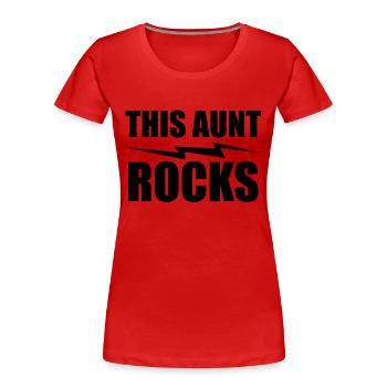 this aunt rocks - Women's Premium Organic T-Shirt - red - Front - Mia (176cm)