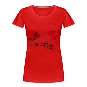 Enkel, Enkelkind - Frauen Premium Bio T-Shirt - Rot - Vorne - Mia (176cm)