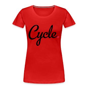 Radsport - Frauen Premium Bio T-Shirt - Rot - Vorne - Mia (176cm)