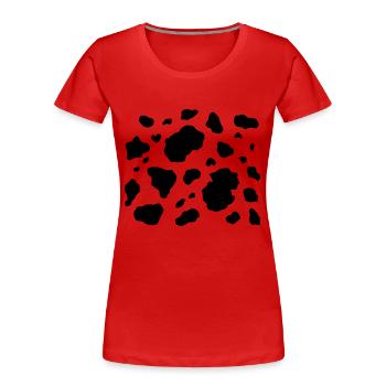 Kuh-Haut 2 - Frauen Premium Bio T-Shirt - Rot - Vorne - Mia (176cm)