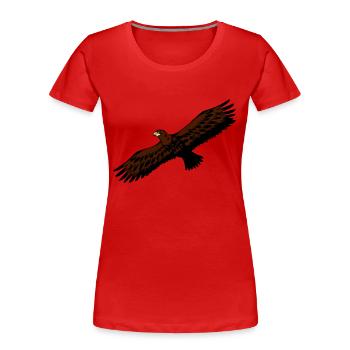 Oiseau Aigle anmut oiseaux de proie - T-shirt bio Premium Femme - rouge - Devant - Mia (176cm)