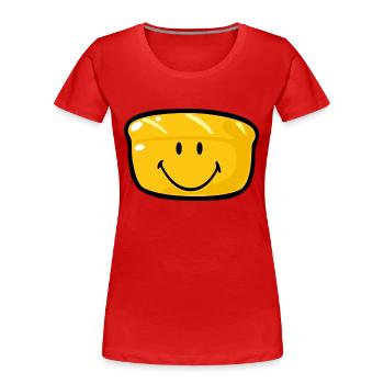 Smiley Bread - Frauen Premium Bio T-Shirt - Rot - Vorne - Mia (176cm)